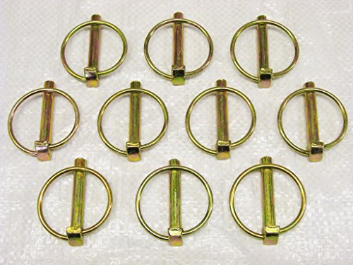 SecureFix Direct Tractor Trailer Linch Pins 6MM x36MM (Pack of 10), Zinc Plated (Yellow)