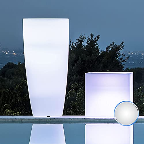 Pot rond 'stylet Lamp' avec lumière intérieure. En polyéthylène coloré. Le design élégant.