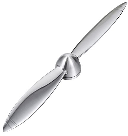 Design Brieföffner Propeller Metall Briefmesser Briefschneider Briefklinge Silber glänzend