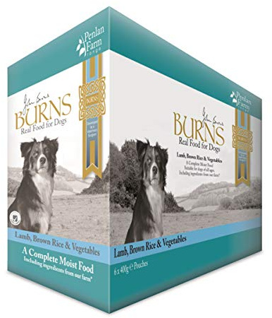 Burns Pet Nutrition Hypoallergenic Complete Wet Food Adult Dog Penlan Pouch Lamb Brown Rice & Vegetables 6x400 gm