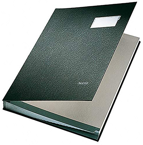 Leitz 57010095 Unterschriftsmappe, 10 Fächer, Überzug PP, schwarz