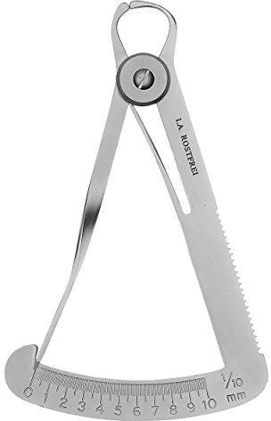 May - Zirkeltaster - Messzirkel - Messschieber - Messinstrument in mm - Präzsionsmessinstrument - Länge: 10,5 cm - Skalierung: 1/10 mm - Tasterende stumpf - Edelstahl