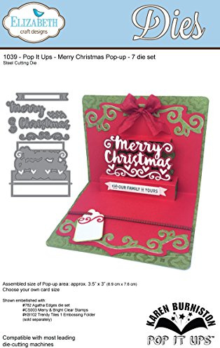 Elizabeth Craft Designs Metal Pop It Up Dies By Karen Burniston-Merry Christmas Popup
