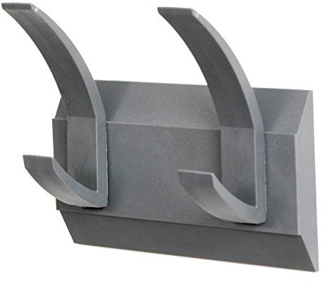 Acorn Linear 2 Hat and Coat Wall Rack with Concealed Fixings 2 Hooks (four hanging points) Graphite Code: 427662