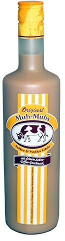Muh-Muhs Original Toffee & Vodka Likör (17% vol) in der 0,7l Flasche – Cremig Leichter Sahnelikör mit Vodka mit dem unverwechselbaren Original Sahne Toffee Geschmack (1 x 0,7 Liter)