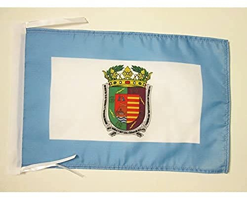 BANDERA de la PROVINCIA DE MÁLAGA 45x30cm - BANDERINA MÁLAGA EN ANDALUCÍA 30 x 45 cm cordeles - AZ FLAG