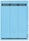 Leitz PC-beschriftbare Rückenschilder selbstklebend für Standard- und Hartpappe-Ordner, 75 Stück, Langes und breites Format, 62 x 285 mm, Papier, blau, 16870035