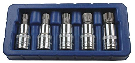 US Pro 5 Piece 1/2 inch Drive Triple Square Socket Bit Set B2076