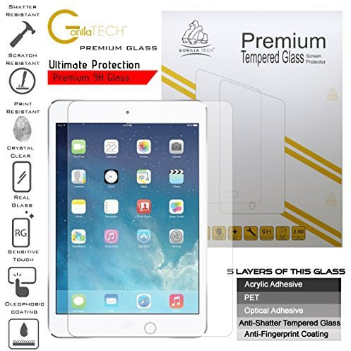 Gorilla Tech Un Ensemble De Deux Apple iPad Pro 9.7 Film en Verre Haut De Gamme Invisible Incassable Et Dureté 9H Transparant Qualité HD Anti -Bris Transparent Et Résistant Aux Rayures