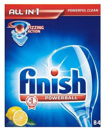 Finish Powerball All in 1 Dishwasher Tablets 84 Lemon Sparkle