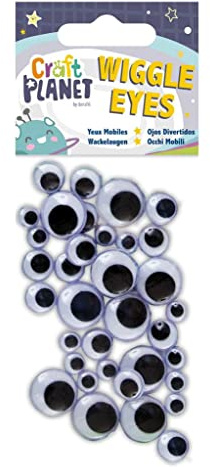 Craft Planet Wiggle Eyes 40 Pieces Round Black & White Assorted Sizes, Crafts, Art & Craft Fun, Crafting Basic Supplies, Embellishments, Eye Stickers, Home, School, Craft Accessories, Decorations
