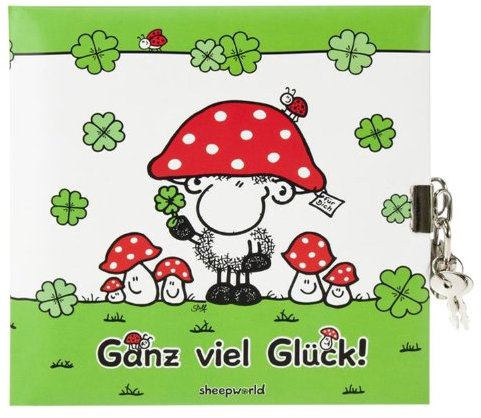 goldbuch 44002 - Tagebuch mit Schloss, ganz viel glück, ca. 16,5 x 16,5cm, 96 Seiten