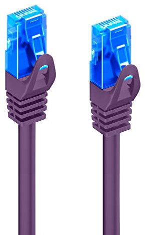 Ewent Cavo di Rete, Patch CAT 5e U/UTP, AWG 26/7, 2 Connettori RJ45, 25 cm, Viola
