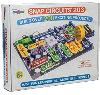 Snap Circuits 203 Electronics Exploration Kit | Over 200 STEM Projects | Full Color Project Manual | 42 Snap Modules | Unlimited Fun