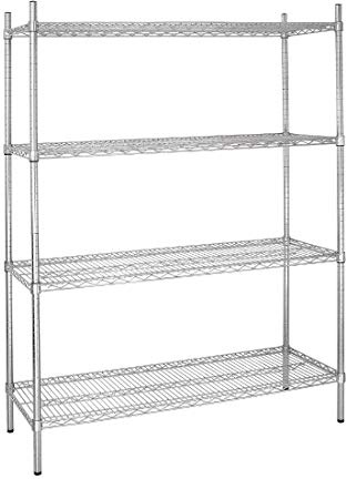 Vogue EDLP Flat Pack 4 Shelf Unit - 1525x460x1840mm 60x18x72 1/2 | Flat pack delivery enables rapid self-assembly to quickly create vital storage space in busy commercial kitchens.