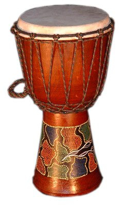 Unbekannt Djembe Trommeln 40 cm dotpaint
