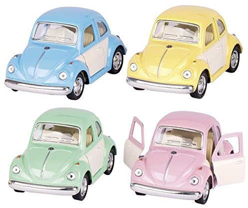 Goki 12236 Volkswagen Käfer (1967), Spritzguss, L= 10 cm, Rückzugmotor (Farbe zufällig, 1 Stück)