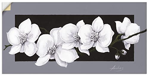ARTland Wanddeko Wandtattoo selbstklebende Vinylfolie 60x30 cmOrchideen Botanik Blumen Blüten Malerei Abstrakt T3KF