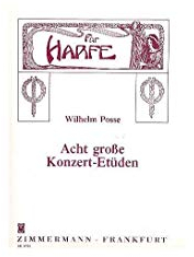 Acht große Konzert-Etüden: kplt.. Harfe. (Für Harfe)