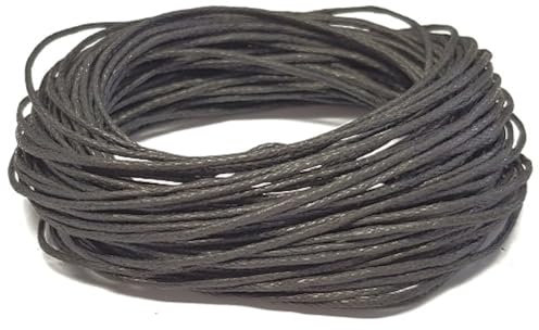 Bijoux pour Présentoirs Coton Ruban Ciré 10M Bijoux Ruban à Boules Serties - Bijoux Noir 1mm