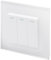RETROTOUCH Crystal Triple Light Switch, White Glass, 2-Way, 10AX