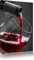 Pixxprint köstlicher Rotwein B&W, Größe: 80x60cm, Leinwandbild, fertig gespannt, Wandbild, Dekoration, Kunstdruck, kein Poster