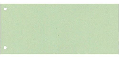 Q-Connect KF00518 Trennblätter, Farbregister, Aktenfahnen, Universalregister Trennstreifen 10,5x24cm 100 Stück grün