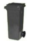 Wheelie Bin - Grey - 140L (delivery included within Mainland England/Wales)