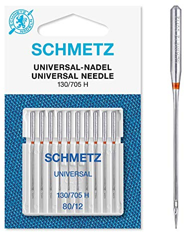 SCHMETZ | 10 Aghi per macchine da cucire | Universale | 130/705 H | Spessore 80/12