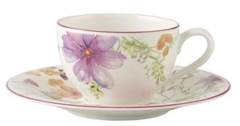 Villeroy & Boch Mariefleur Basic Lot de 2 tasses et soucoupes pour petit déjeuner