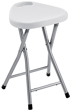 Gedy CO750200300 Taburete plegable, Blanco, 46,5x30x29,3 cm