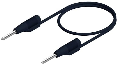 SKS Hirschmann MVL 2/50sw Messleitung [Stecker 2mm - Stecker 2 mm] 0.50m Schwarz 1St.