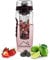 CampTeck U4276 Noir 1 Litre 1000ml Bouteille à Infusion (sans BPA Plastique Tritan) Gourde Infuser Fruit avec Couvercle Antifuite + Poignée Transport