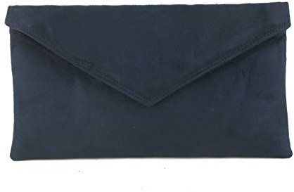 Loni Neat Umschlag Faux Wildleder Clutch Bag/Schultertasche in Dunkel Blau Marine