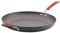 Rachael Ray Hard Anodised Nonstick 36cm Family Frying Pan, Dishwasher Safe with Red Helper Handle