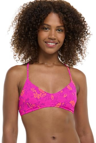 Body Glove Alani Strappy Back Bikini Top Swimsuit Parte Superior, Puako Hawaiin Floral, L para Mujer