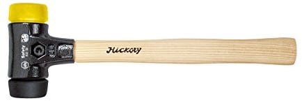 Wiha Martillo de cara blanda Safety de dureza media/semiduro con mango de madera Hickory, cabezal redondo 40, 325 mm (26435)