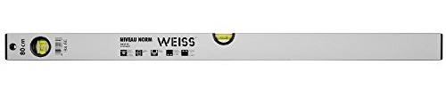 Weiss 184.80 Wasserwaage Niveau Norm, 80 cm, Aluminium