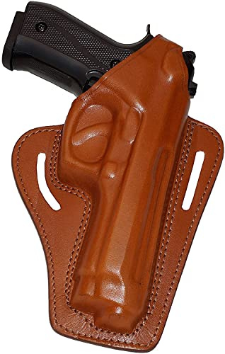 alis303 2 Slot Pancake Leder Holster Daumen Break passt Beretta 92 92 F 96 B803 Taurus 92 & 99 RH handgefertigt., braun
