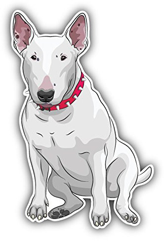 postwalldecor Bull Terrier Dog Hochwertigen Auto-Autoaufkleber 8 x 12 cm