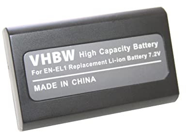 vhbw Batterie Remplacement pour Nikon en-EL1 pour Appareil Photo Digital Reflex APRN (800mAh, 7,2V, Li-ION)