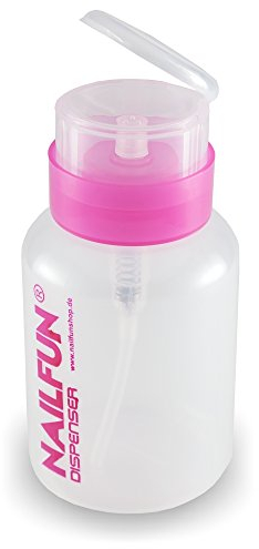 NAILFUN Flacon Pompe/Doseur (Vide) 200 ml – Givré/Rose