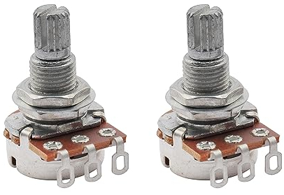 Musiclily Metric Mini 18mm A250K Split Shaft Poti Guitar Potentiometers (B500K)