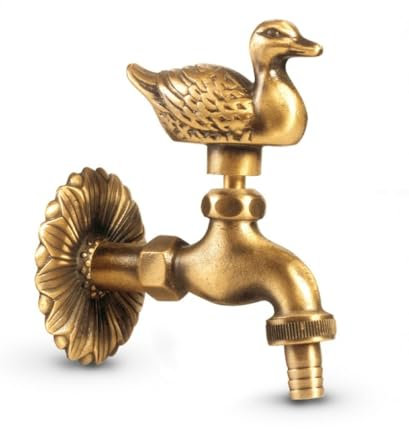 Anzapack 851902F - Grifo Pato Para Jardin Laton Bronceado