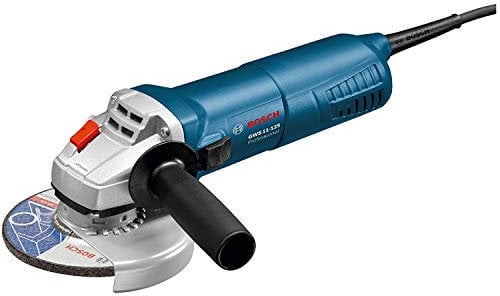 Bosch Professional Corded Angle Grinder GWS 11-125 (110V, 1.100W, incl. Auxiliary Handle, Backing Flange, Locking nut, Protective Guard, Two-Hole Spanner, in Cardboard Box)