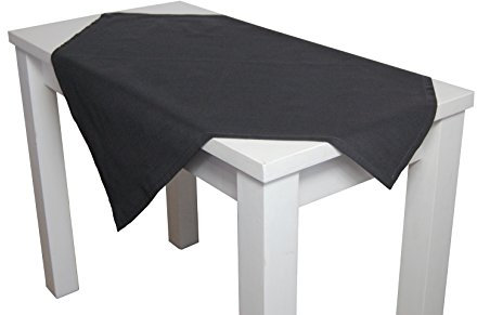 beties Farbenspiel Tischdecke ca. 130x200 cm - in interessanter Größen- und Farbauswahl - 100% Baumwolle für eine fröhlich Stimmung in Unifarben (Schiefer)