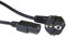 ACT Câble d'alimentation pour appareils à Froid 5 m, C13, câble d'alimentation pour PC, câble d'alimentation CEE 7/7 vers C13 3 Broches – Contact de Protection coudé – AK5016 Noir