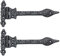 Ironmongery World Black Antique Ornate Decorative Gate Door Hinges in 3 Sizes - 9