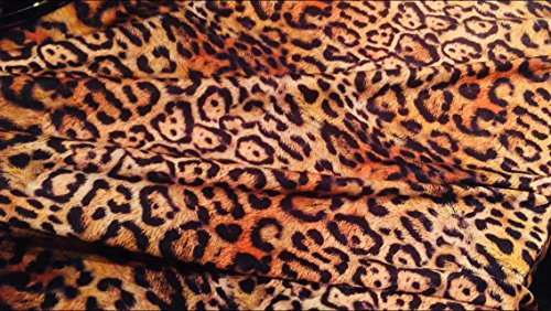 Stoff aus Stretch, Polyester, Elasthan, Jersey, 150 cm breit (Meterware), Design: Leoparden-Druck