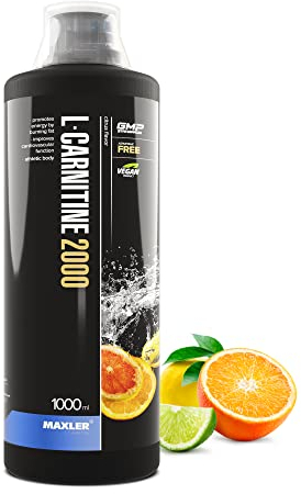 Maxler L Carnitin Liquid Hochdosiert - L Carnitin Flüssig - Vegan und Zuckerfrei - reich an Geschmack - optimal dosiert - 2000 mg von L-Carnitin pro Portion - Zitrus - 1000ml
